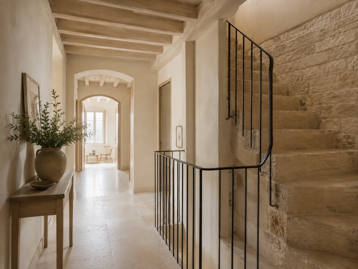 Escalier et circulation de la Maison des Remparts
